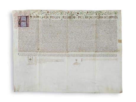 Spanische Abschrift der Papstbulle von Papst Alexander VI