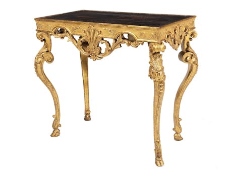 Régence-Tisch aus teilvergoldetem Holz