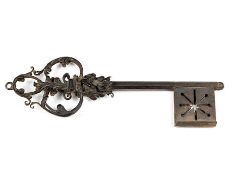 Großer in Eisen geschmiedeter Schlüssel - Hampel Kunstauktionen
