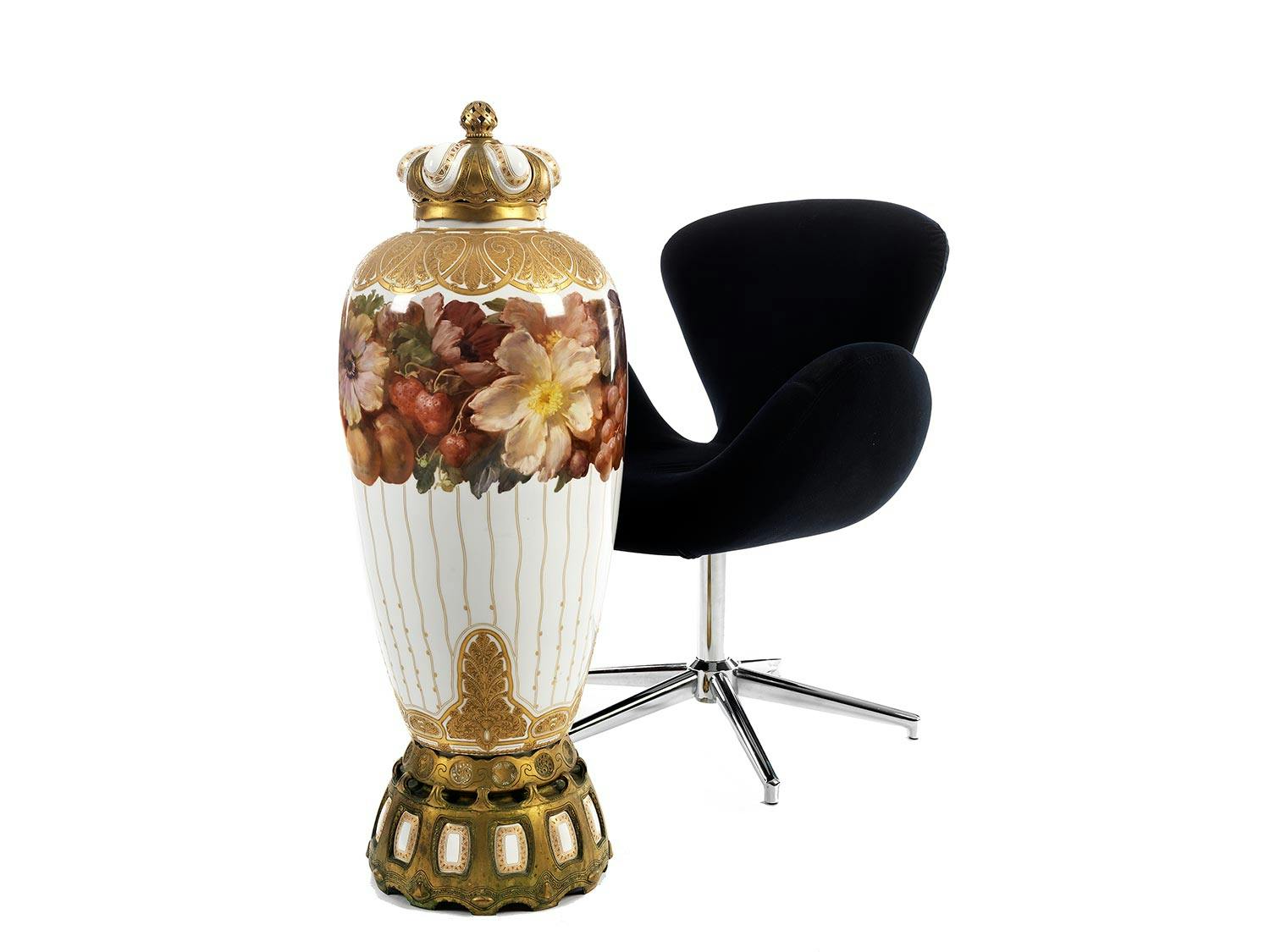 Detailabbildung: Bedeutende Berliner Deckelvase