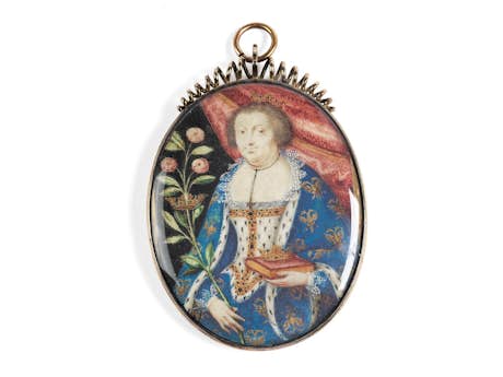 Miniaturbildnis: Claudia de Medici als Heilige Elisabeth von Ungarn