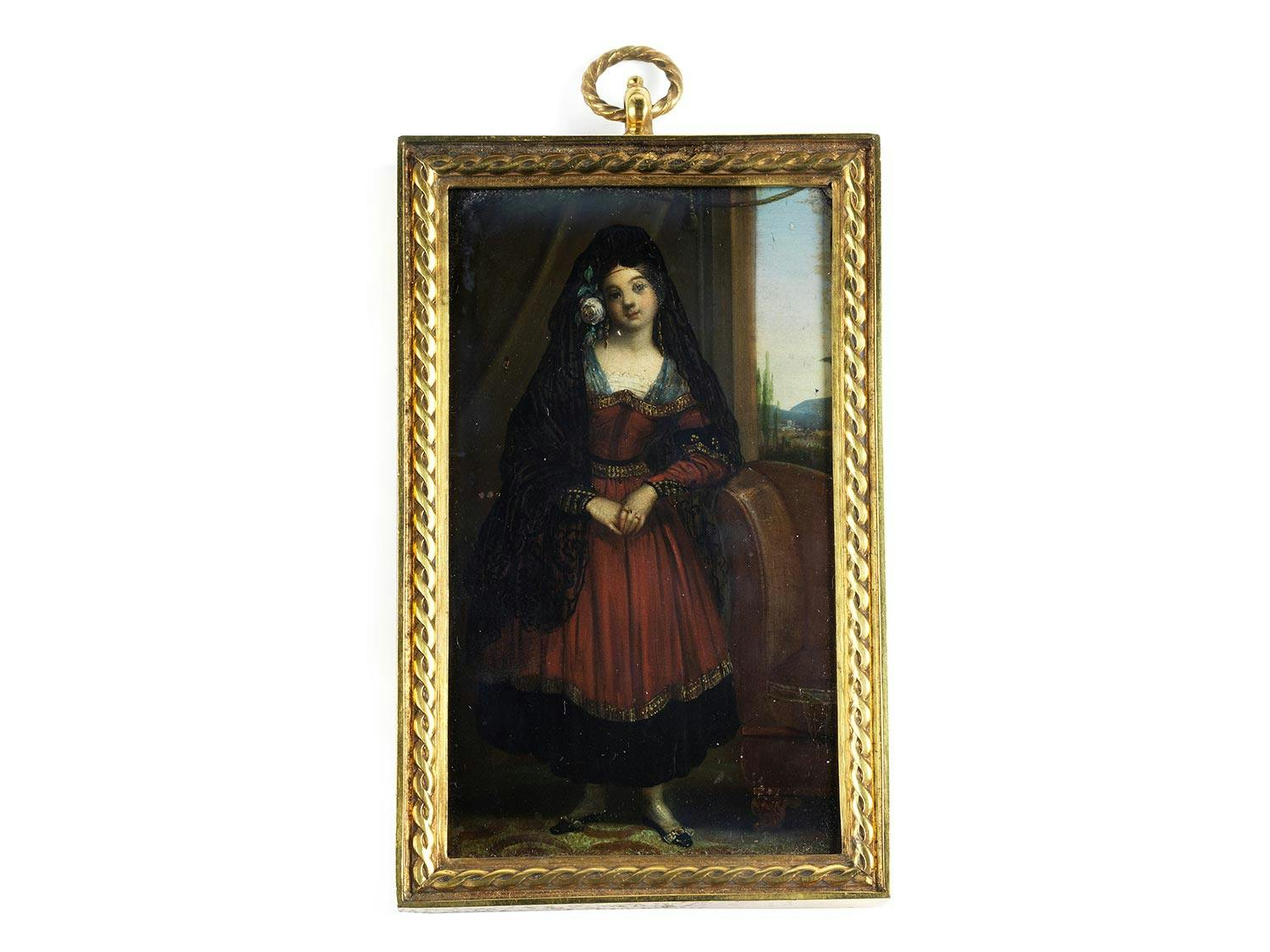Miniaturgemälde – Spanierin