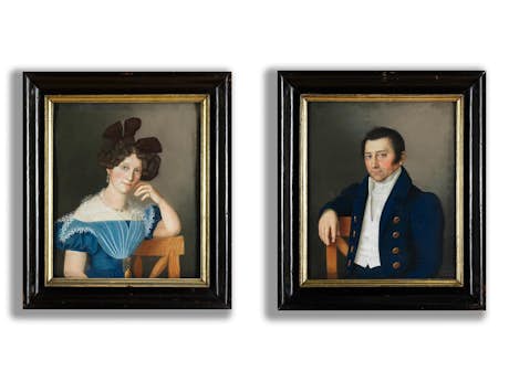 Paar Biedermeier-Portraits