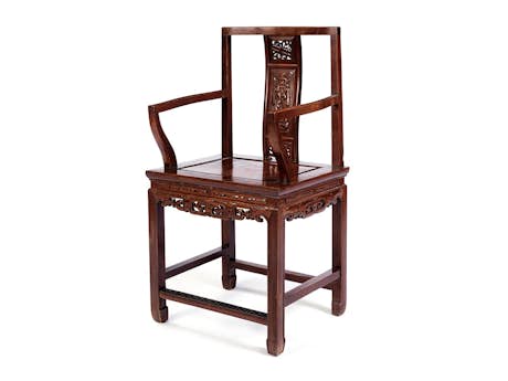 Chinesischer Armlehnstuhl, sogenannter „Hutstuhl“