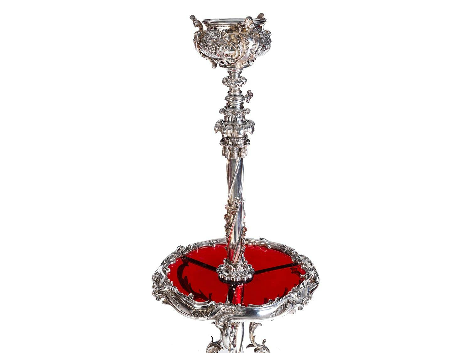 Detailabbildung: Paar neobarocke Guéridonlampen