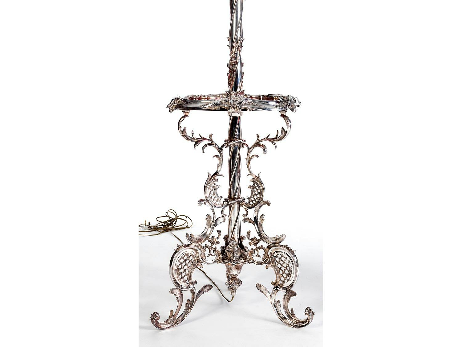 Detailabbildung: Paar neobarocke Guéridonlampen