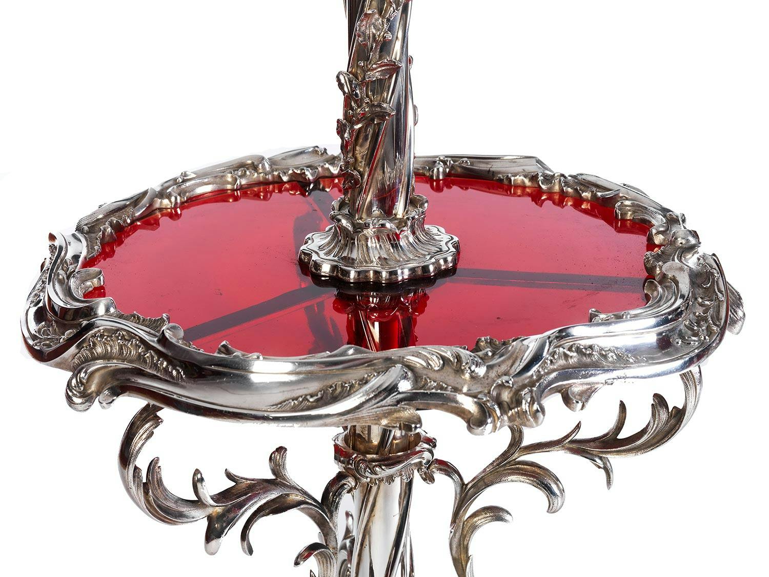 Detailabbildung: Paar neobarocke Guéridonlampen