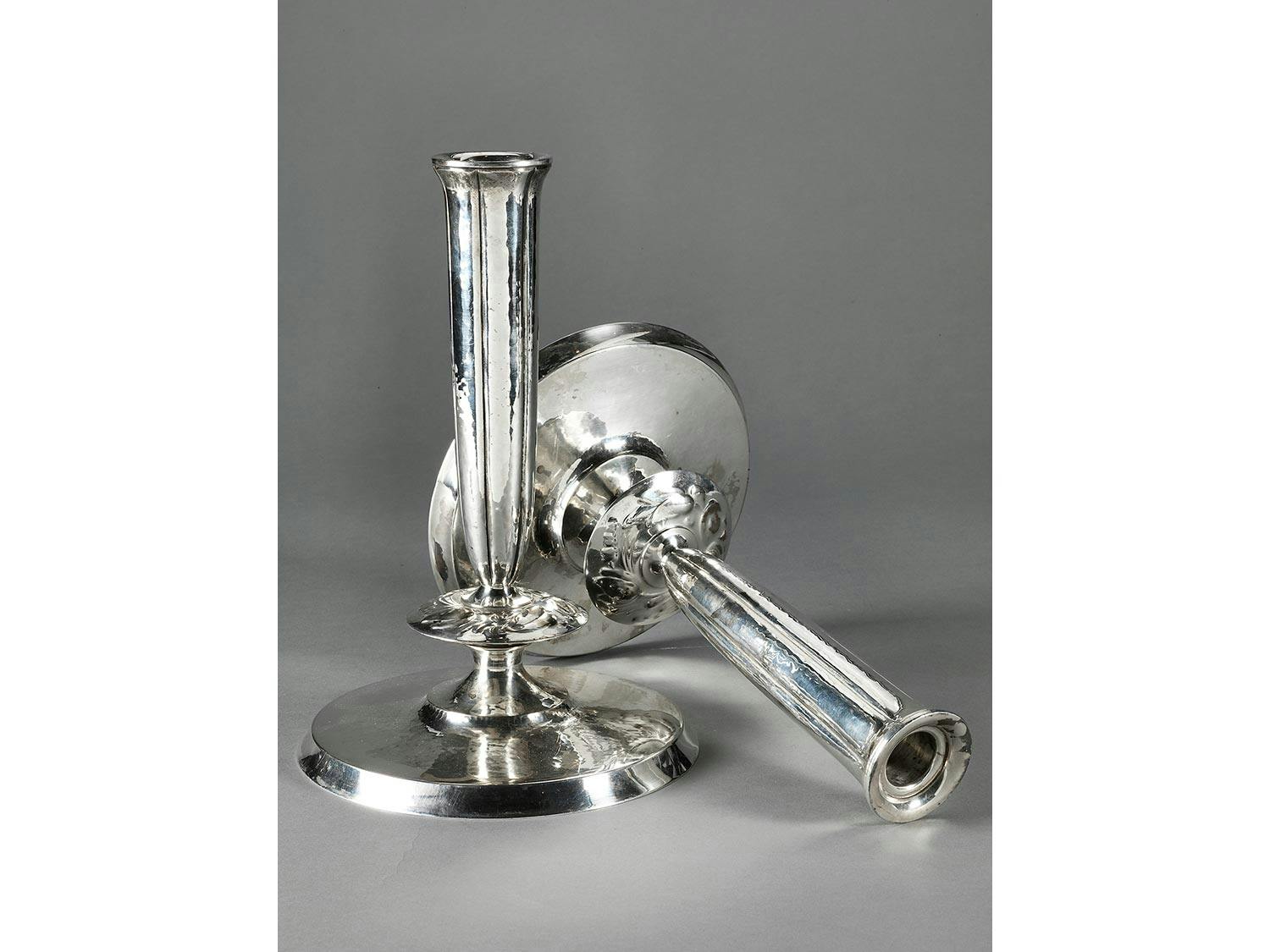 Paar Art déco-Silberleuchter