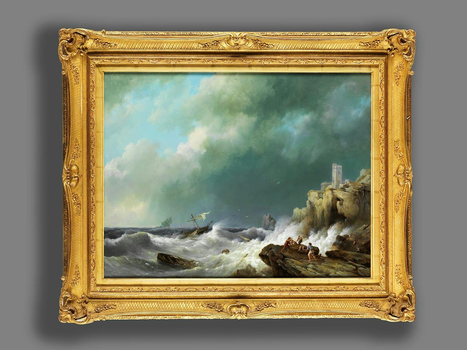 Detailabbildung: Hermanus Koekkoek d. Ä., 1815 Middelburg – 1882 Haarlem