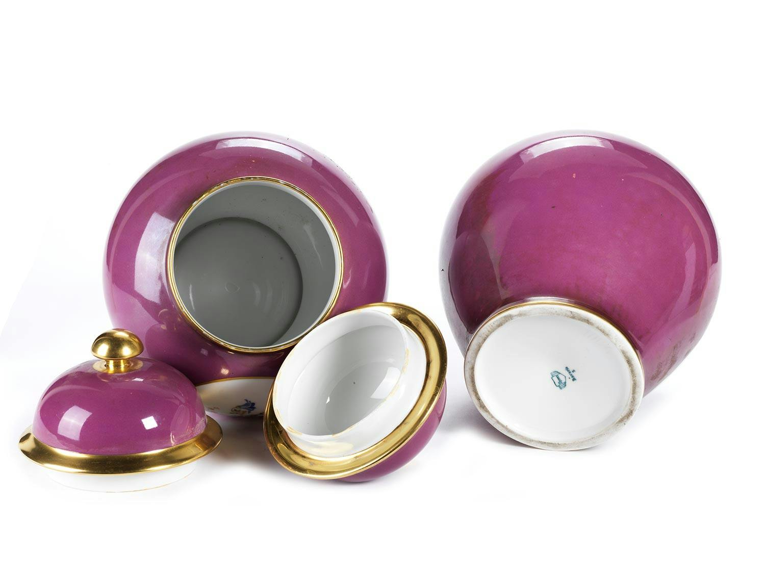 Detailabbildung: Paar Porzellan-Deckelvasen