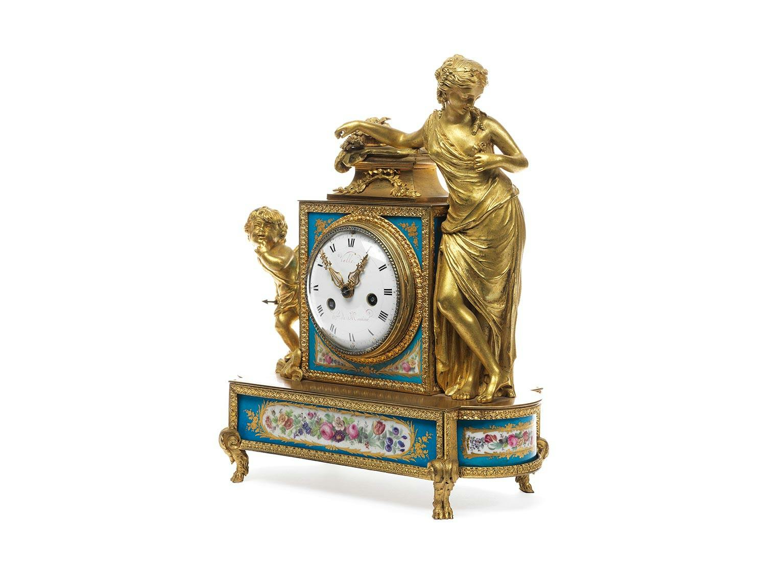 Pendule mit Allegorie des Frühlings