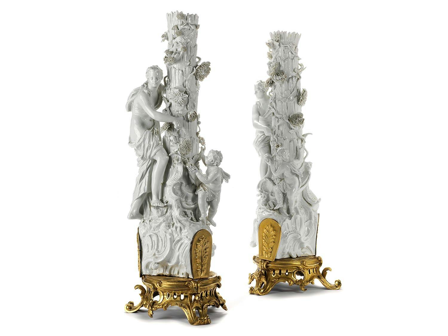 Detailabbildung: Paar seltene Porzellanobjekte