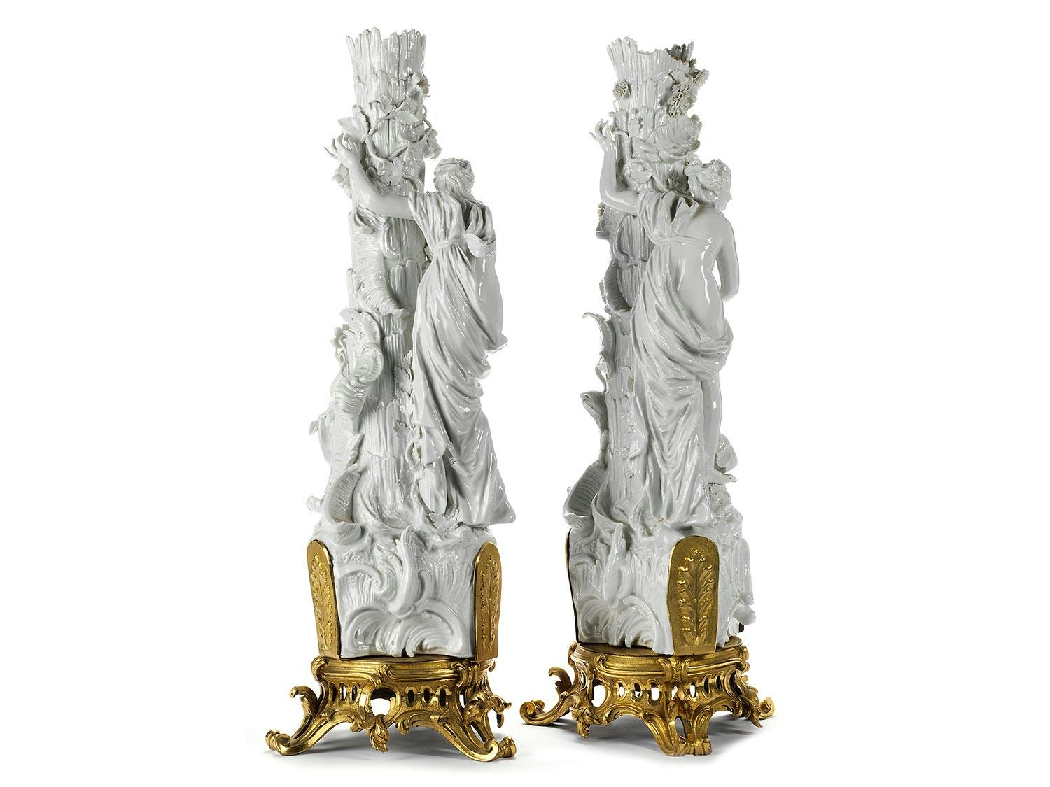 Detailabbildung: Paar seltene Porzellanobjekte