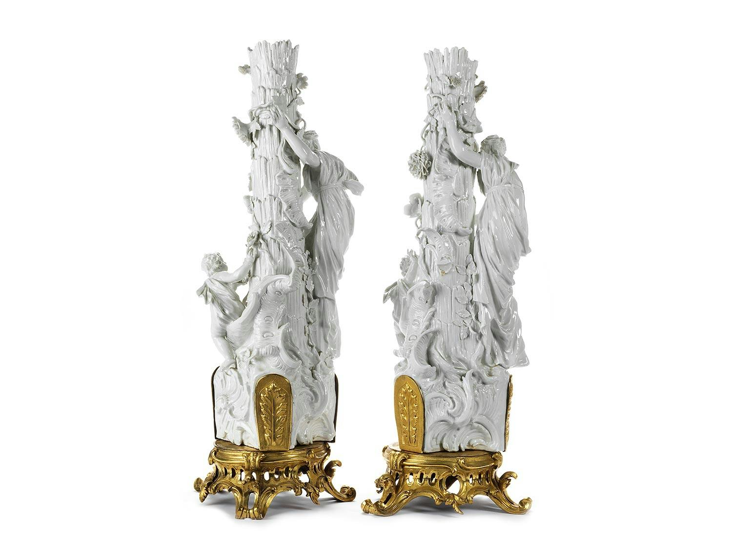 Detailabbildung: Paar seltene Porzellanobjekte