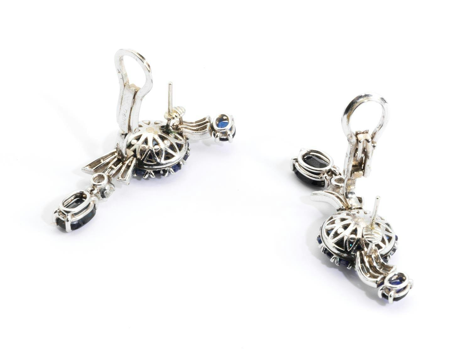 Detailabbildung: Saphir-Diamantohrringe