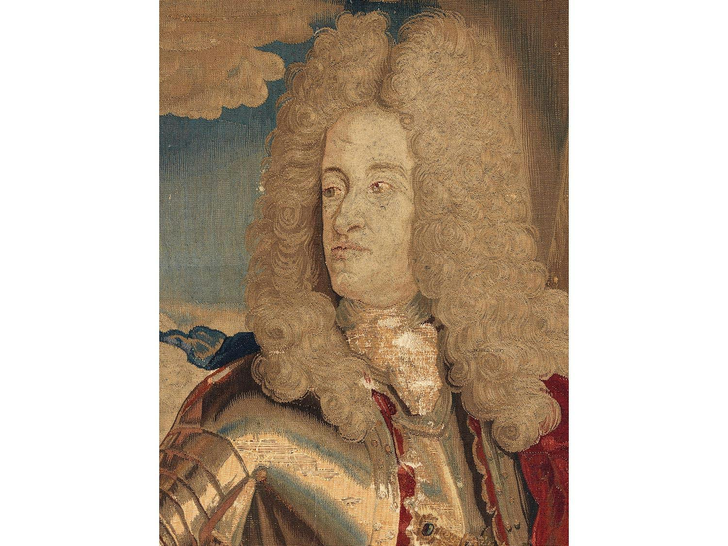 Detailabbildung: Tapisserieportrait des Eugenio di Savoia (Paris 1663 – Wien 1736) als Feldherr