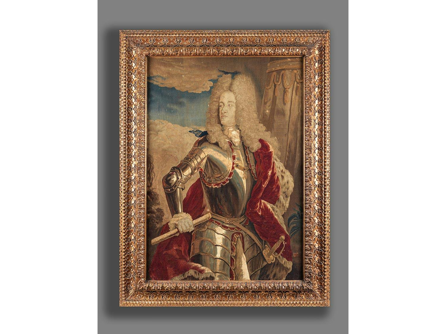 Detailabbildung: Tapisserieportrait des Eugenio di Savoia (Paris 1663 – Wien 1736) als Feldherr