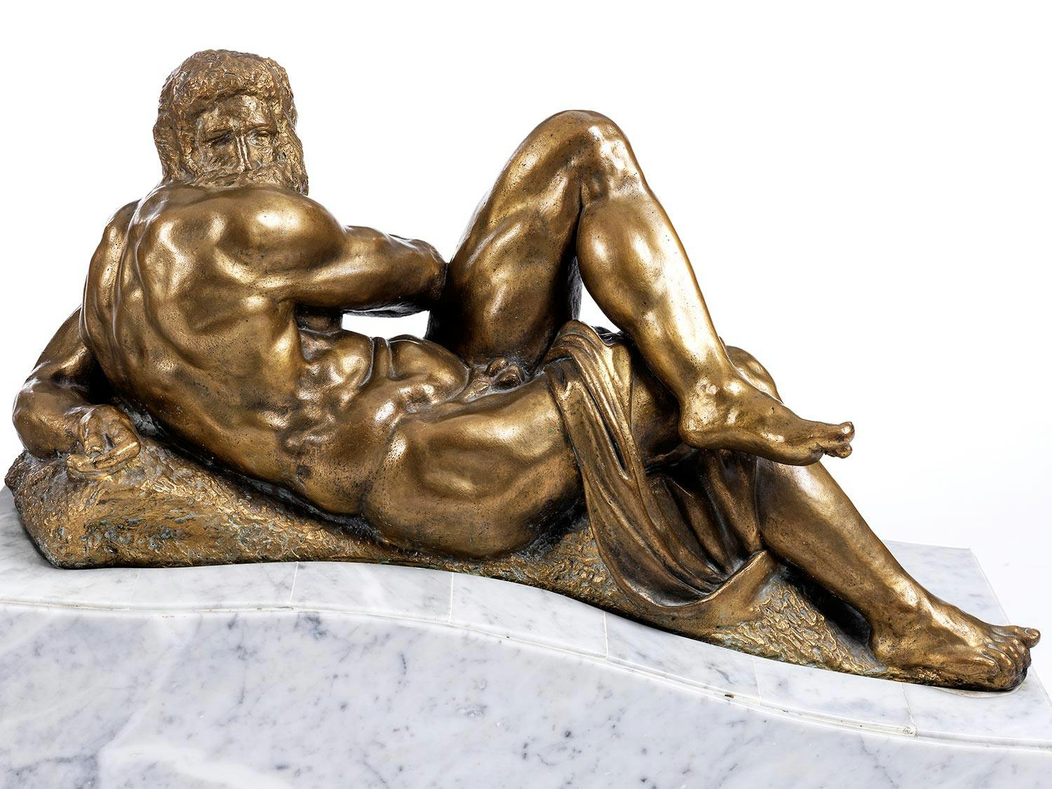 Detailabbildung: Paar Bronzefiguren „Tag und Nacht“