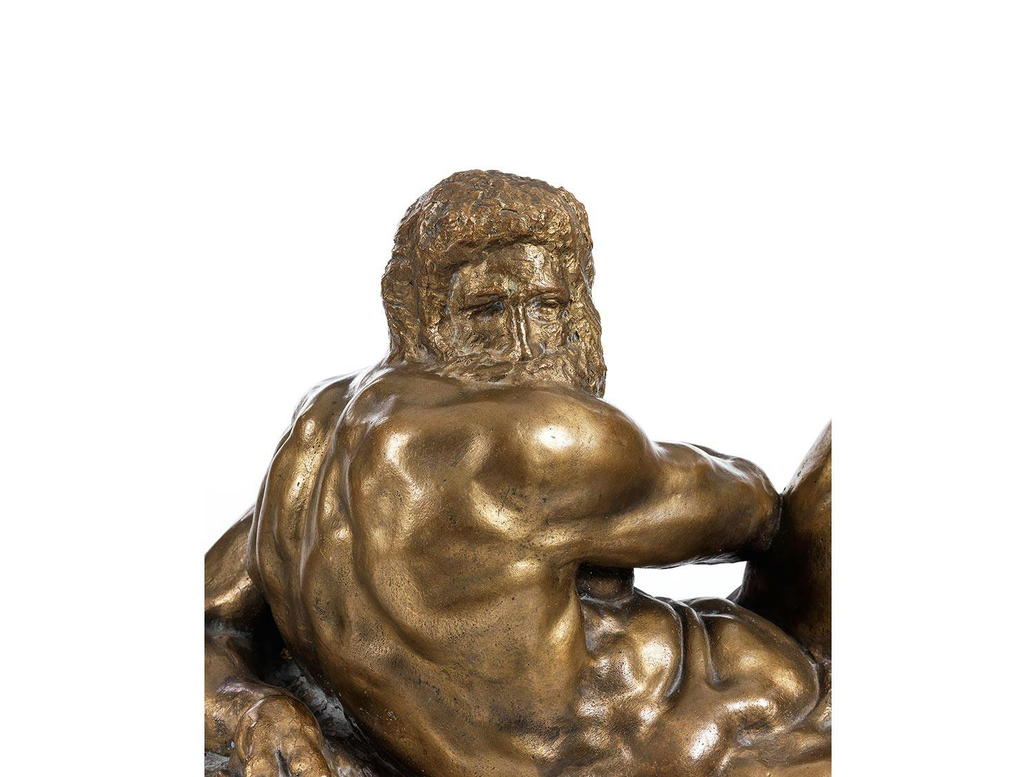 Detailabbildung: Paar Bronzefiguren „Tag und Nacht“