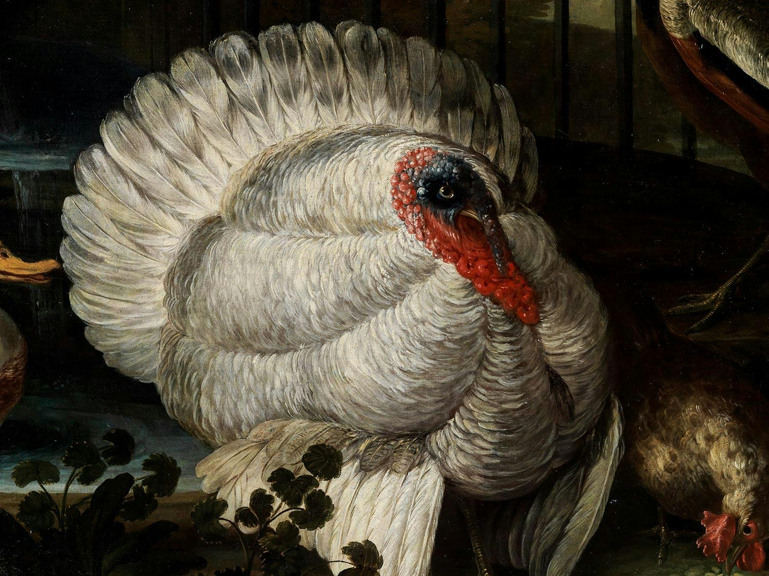 Detailabbildung: Melchior de Hondecoeter, 1636 Utrecht – 1695 Amsterdam, zug.