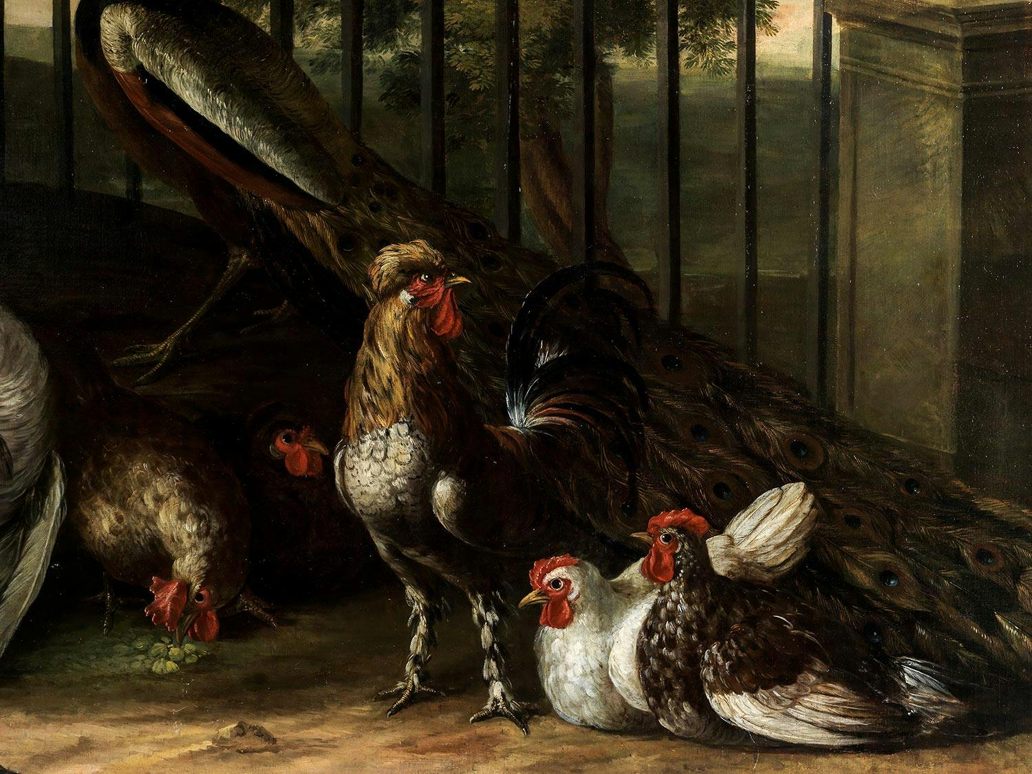 Detailabbildung: Melchior de Hondecoeter, 1636 Utrecht – 1695 Amsterdam, zug.