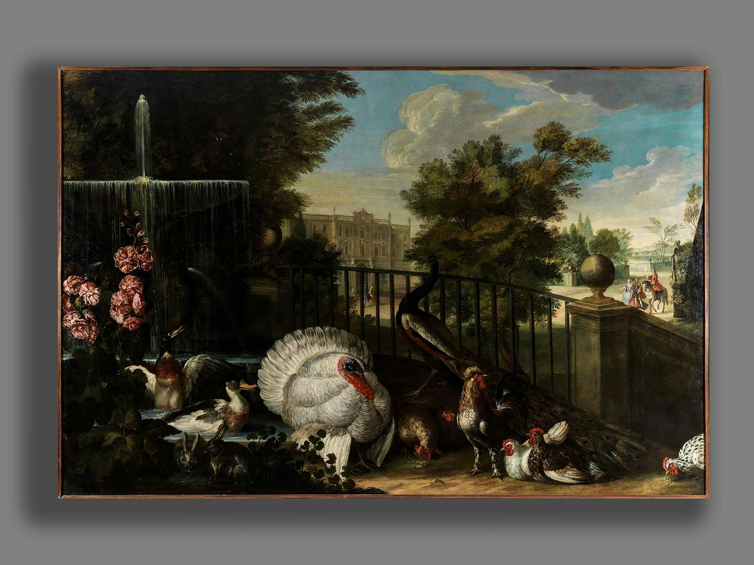 Detailabbildung: Melchior de Hondecoeter, 1636 Utrecht – 1695 Amsterdam, zug.