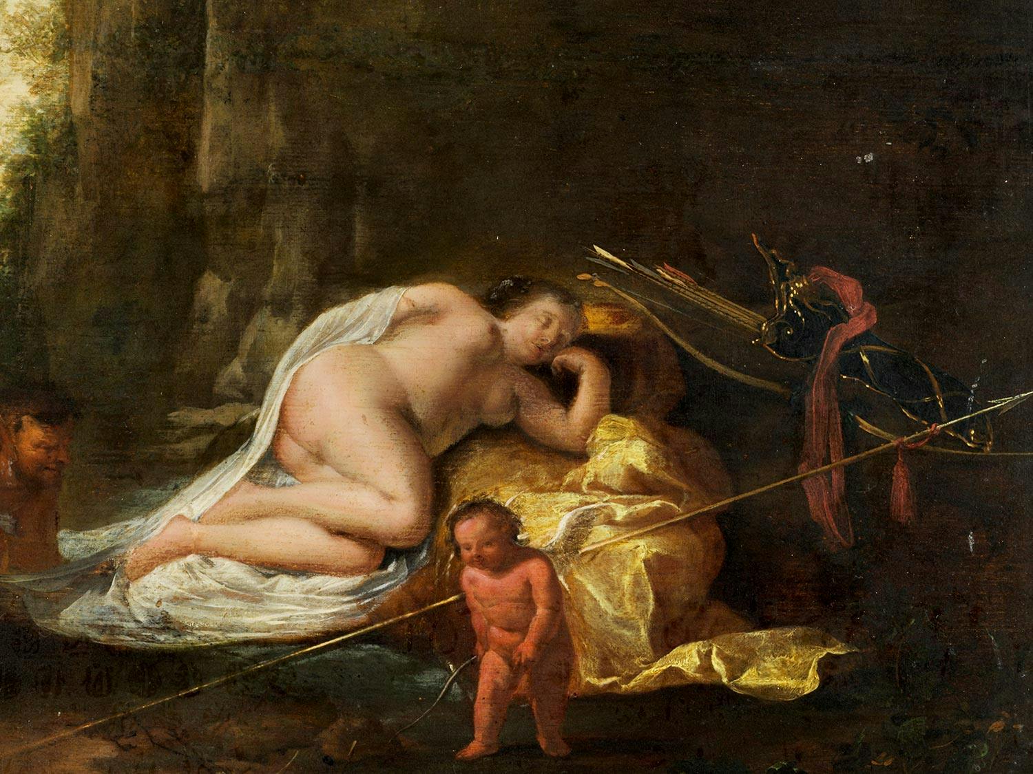 Detailabbildung: Cornelis van Poelenburgh (1594/95 – 1667), wohl in Kooperation mit Jan Both (um 1615 – 1652), zug.