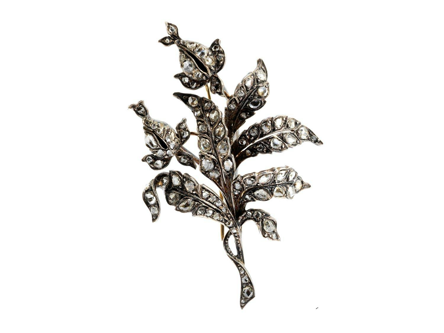 Antike Diamantbrosche