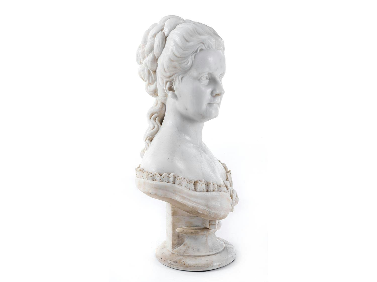 Detailabbildung: Marmorbüste der Clara Schumann (1819 – 1896)