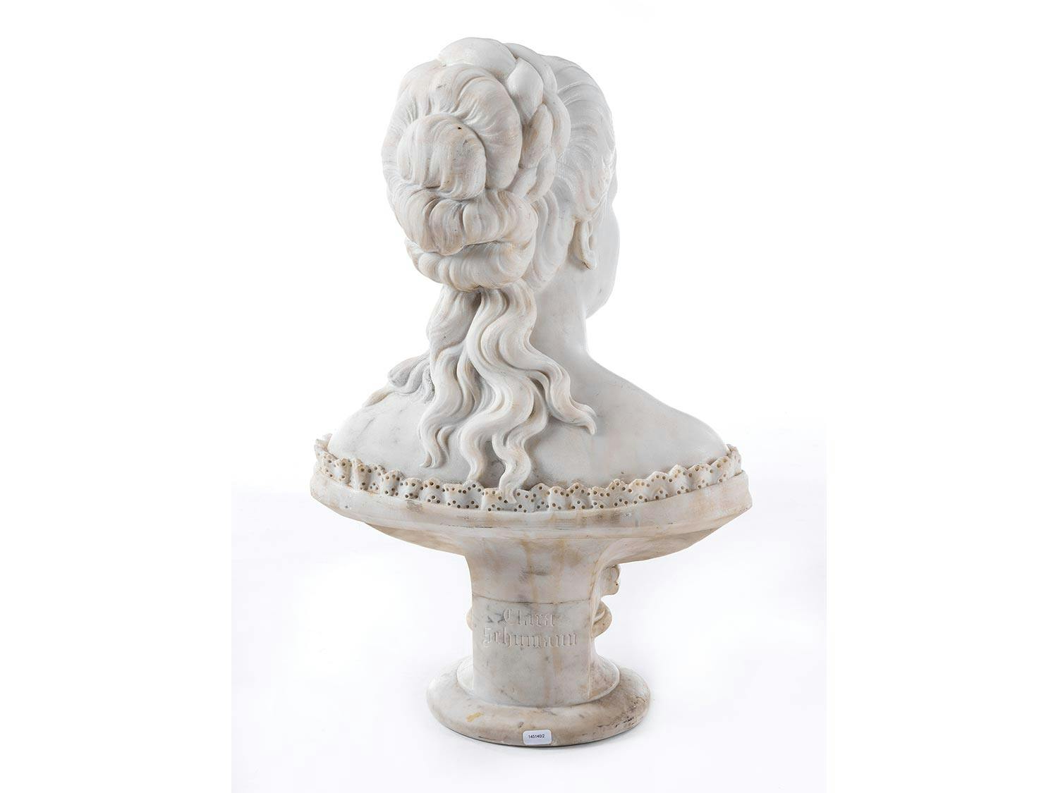 Detailabbildung: Marmorbüste der Clara Schumann (1819 – 1896)