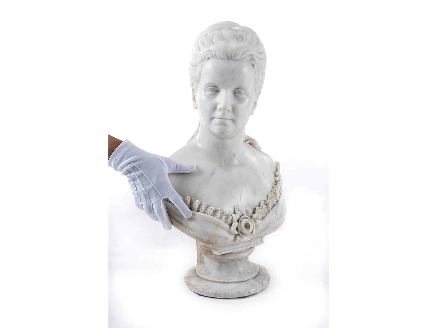 Detailabbildung: Marmorbüste der Clara Schumann (1819 – 1896)