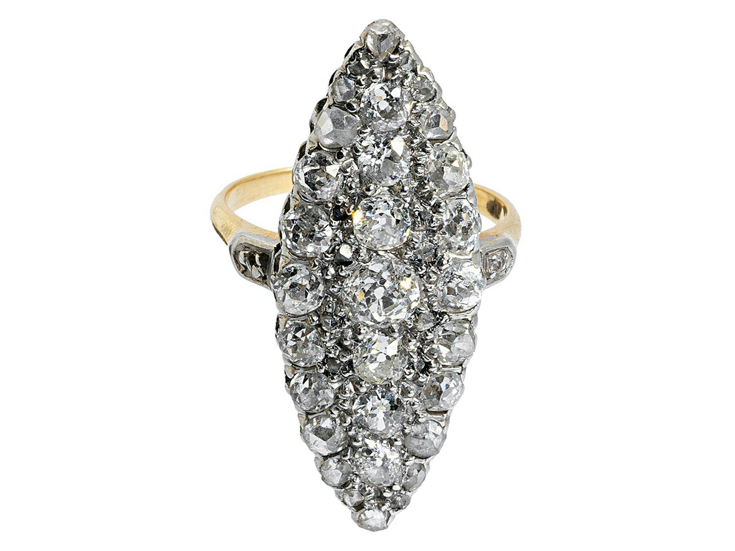 Antiker Diamant-Navettering