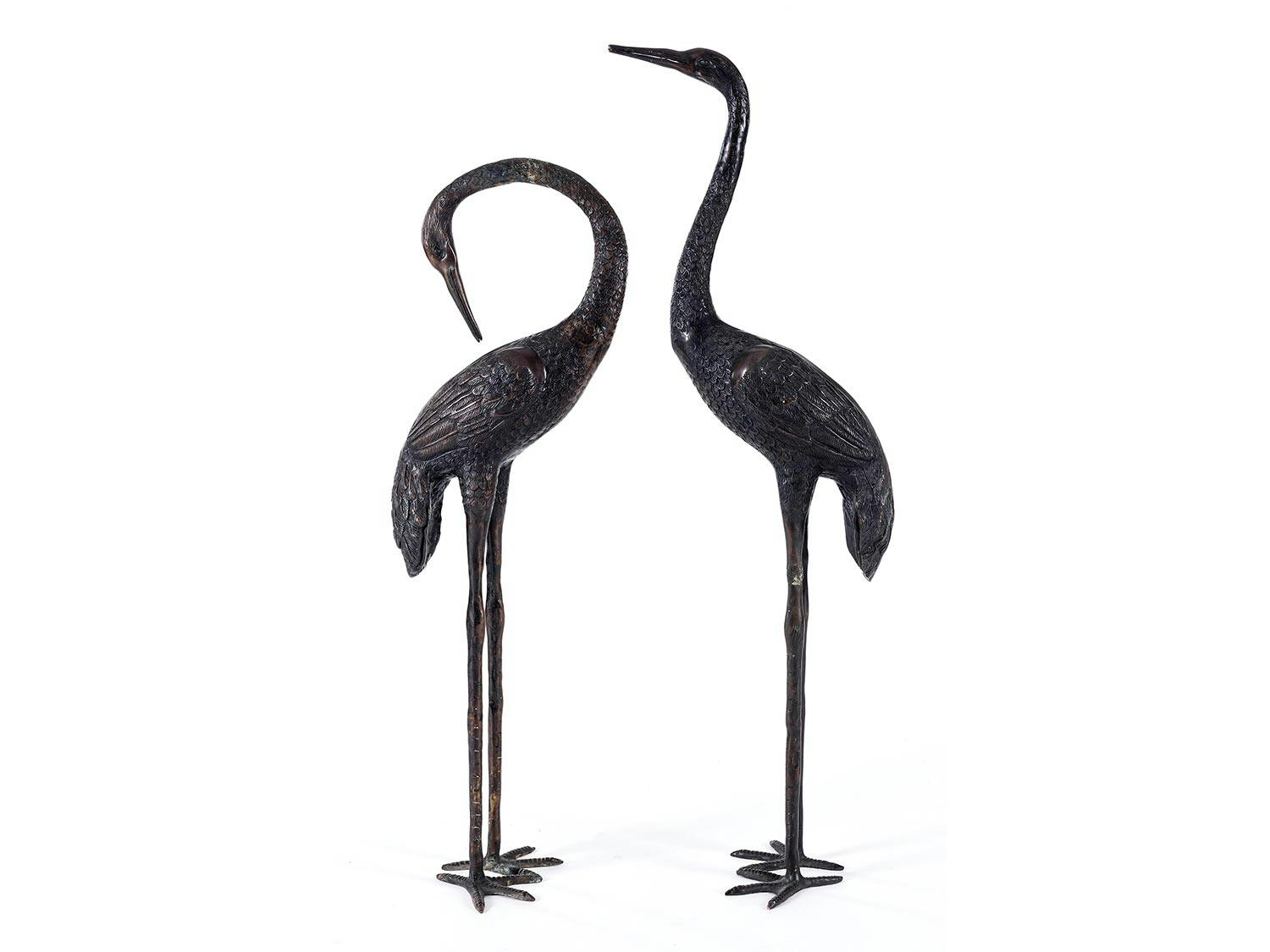 Detailabbildung: Paar Kranichfiguren