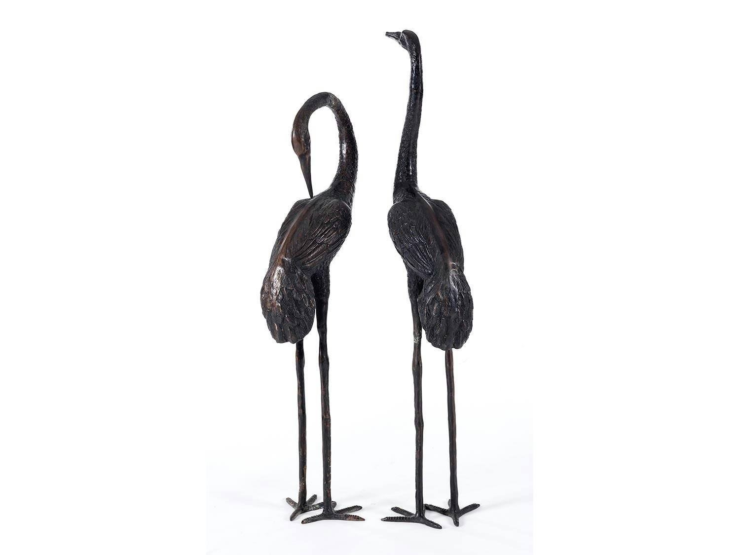 Detailabbildung: Paar Kranichfiguren