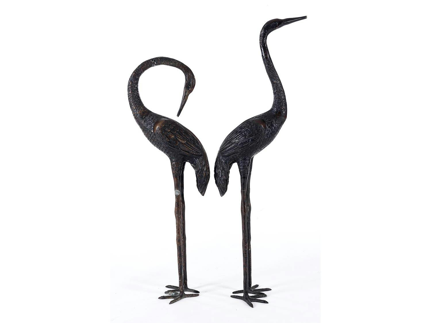 Detailabbildung: Paar Kranichfiguren