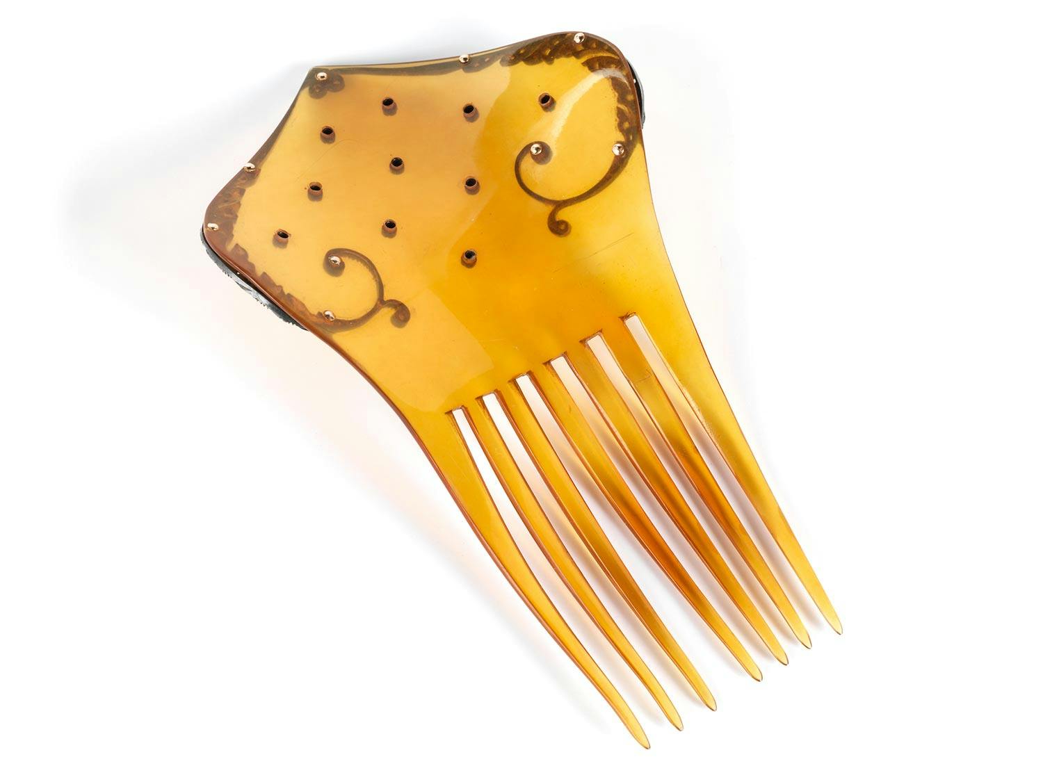Detailabbildung: Antiker Schildpatt-Zierkamm mit Diamanten