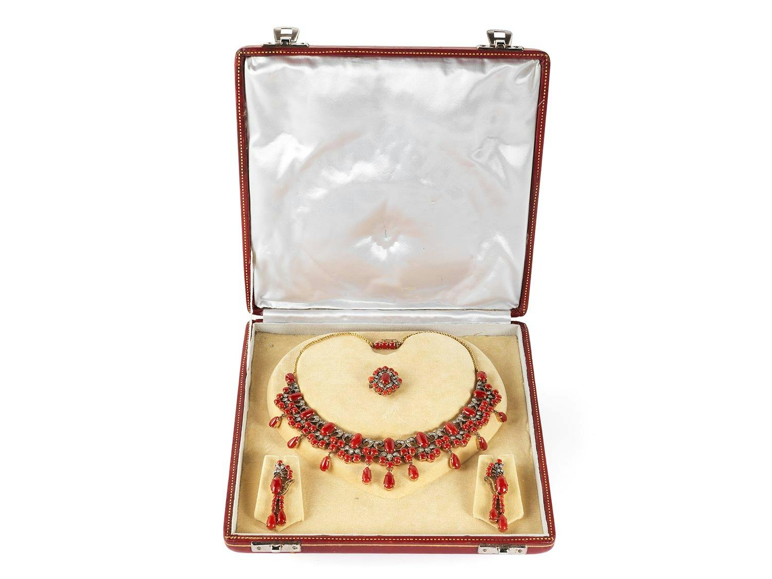 Detailabbildung: Korall-Diamant-Parure