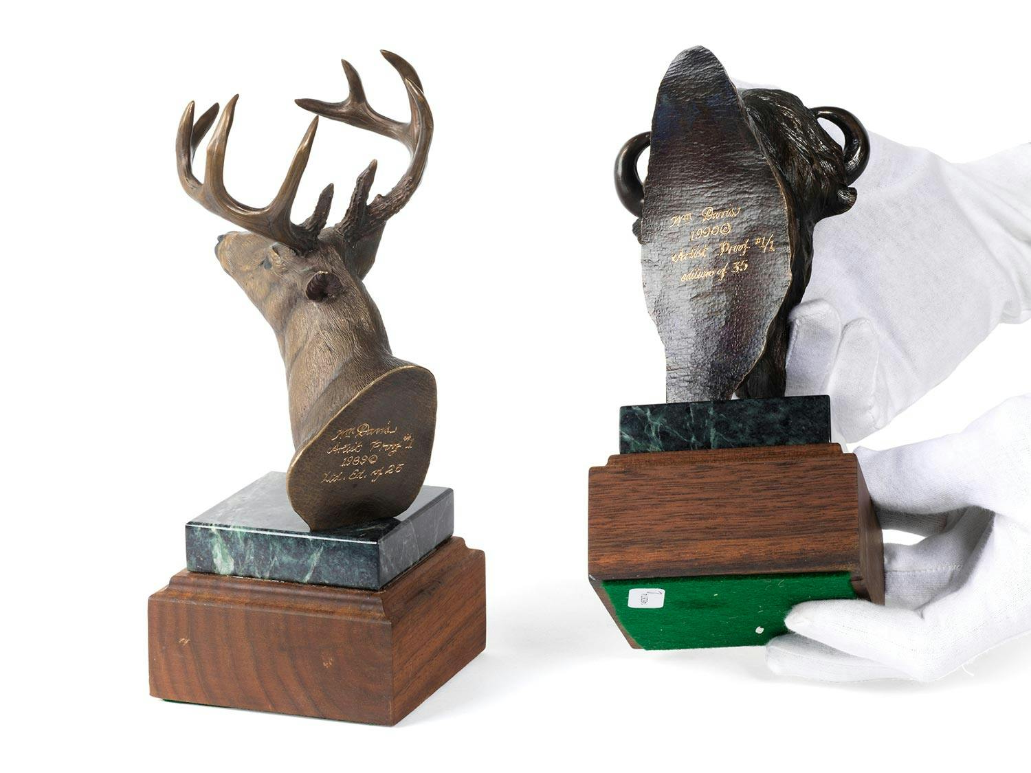 Detailabbildung: Paar Bronzeskulpturen