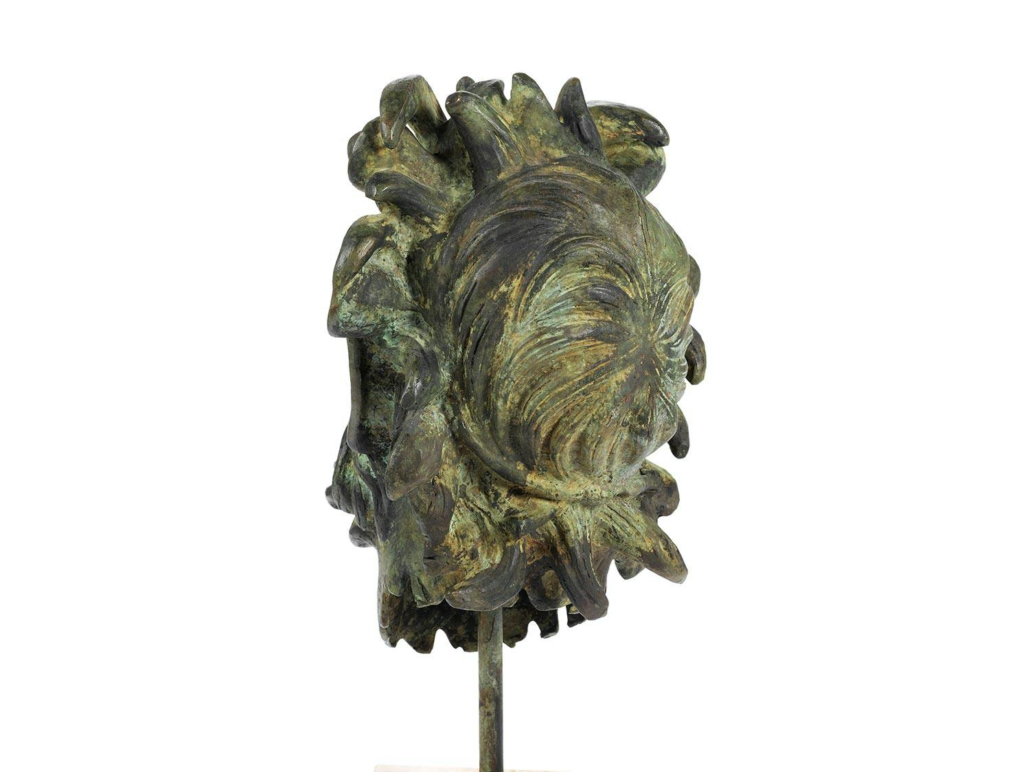 Detailabbildung: Satyrkopf in Bronze