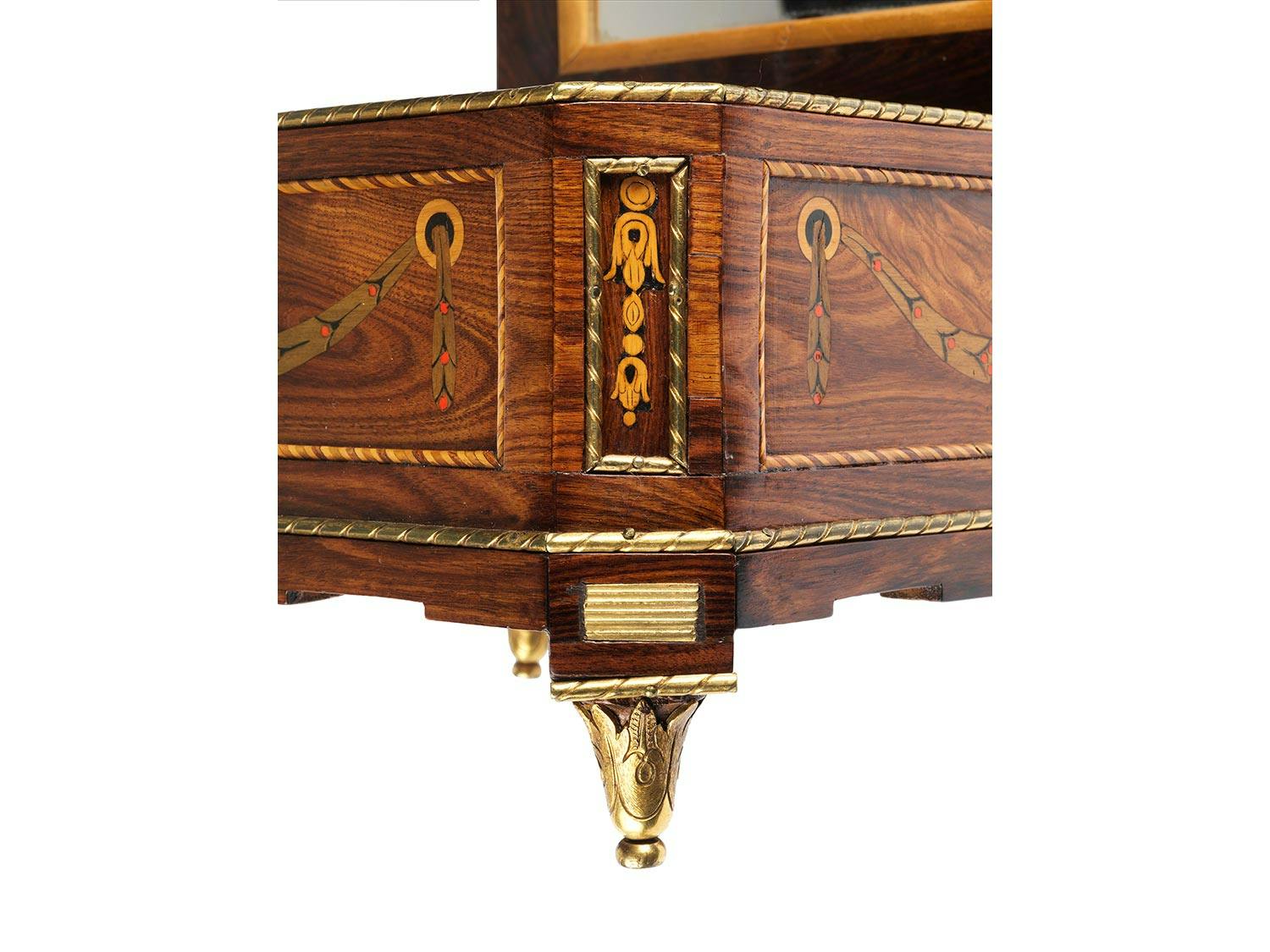 Detailabbildung: Seltenes Nähkästchen von Johann Gottlieb Fiedler, 1735 Liegnitz – nach 1818