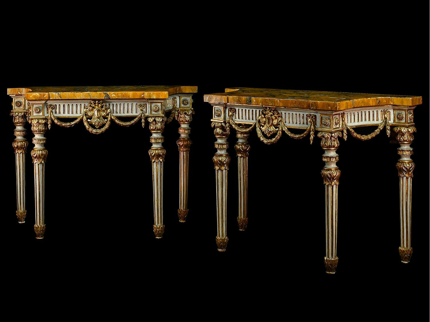 Paar Louis XVI-Konsolen