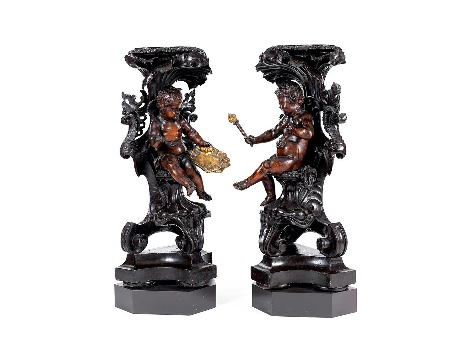 Detailabbildung: Paar figürliche Torchèren