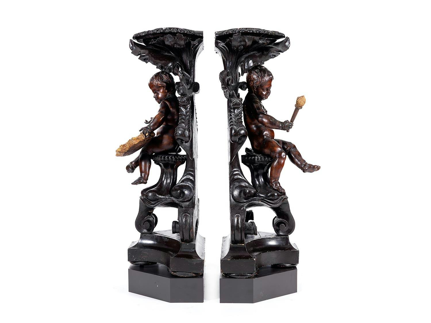 Detailabbildung: Paar figürliche Torchèren