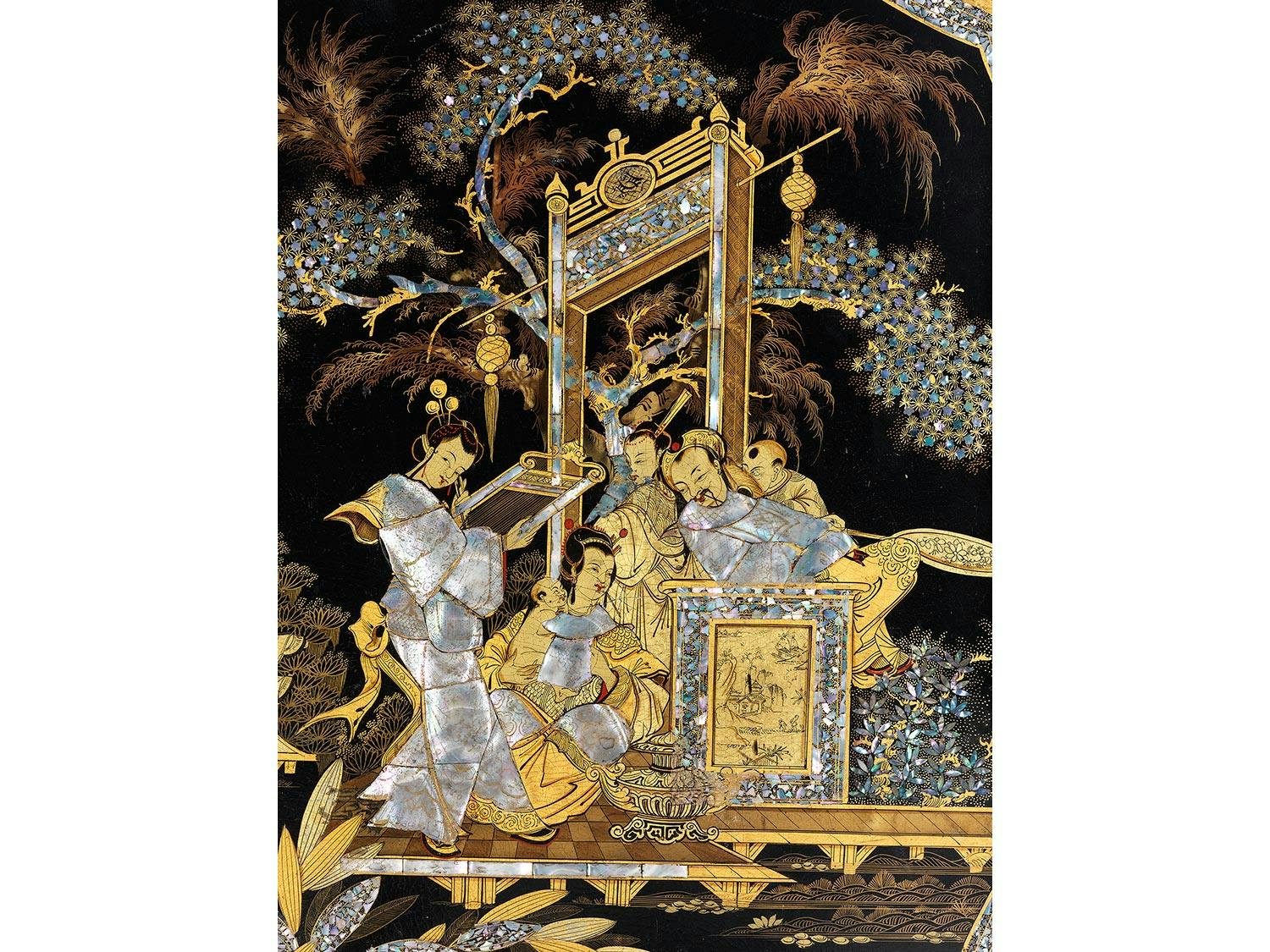 Detailabbildung: Salon Tisch mit Chinoiserien