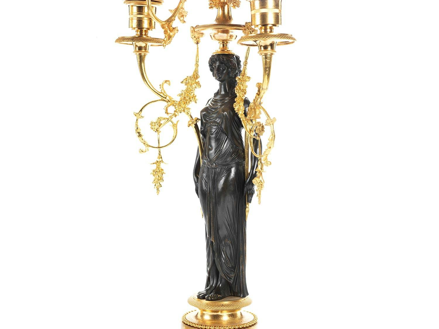 Detailabbildung: Paar Empire-Kandelaber