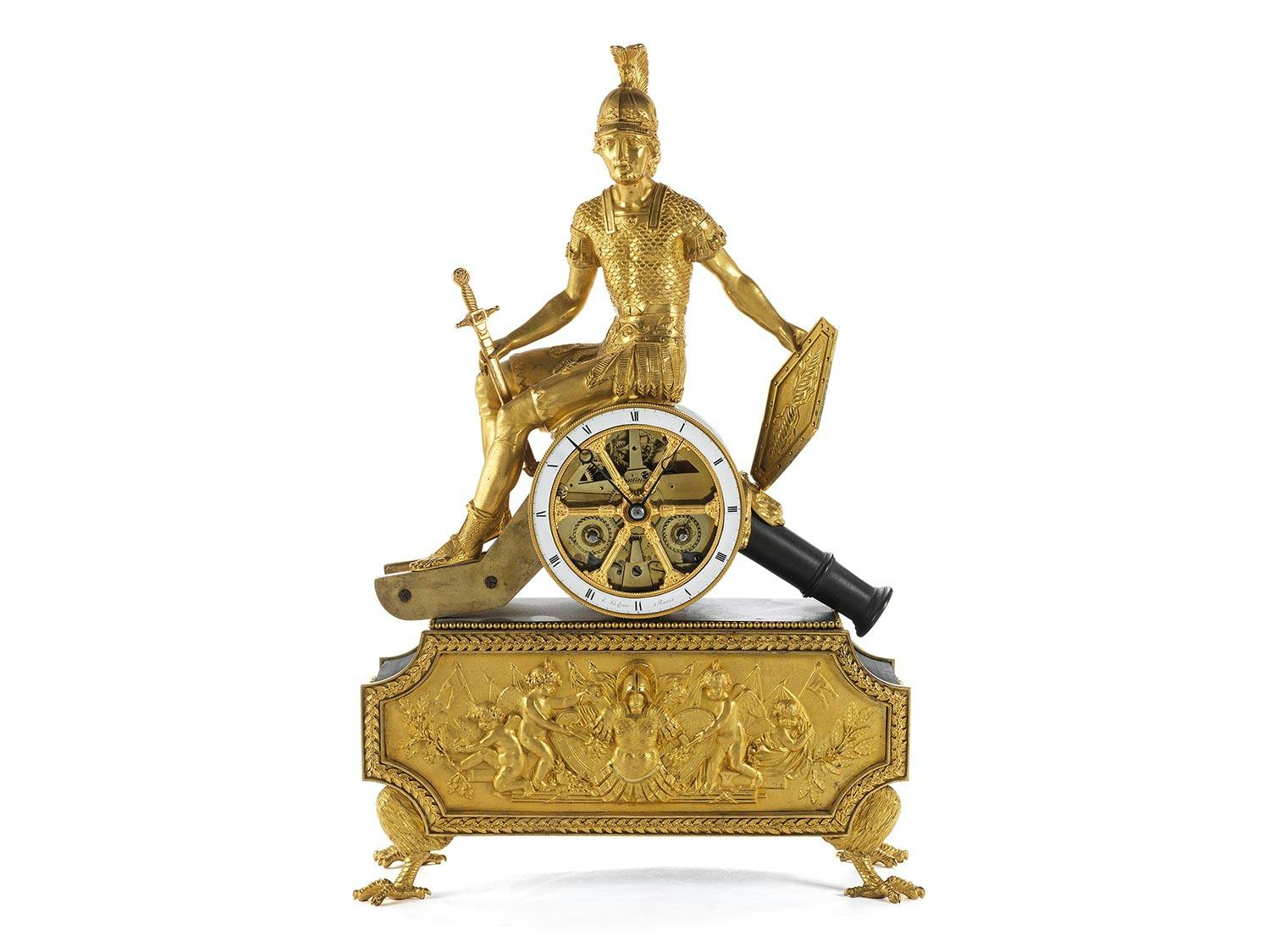 Detailabbildung: Französische Kaminuhr um 1800