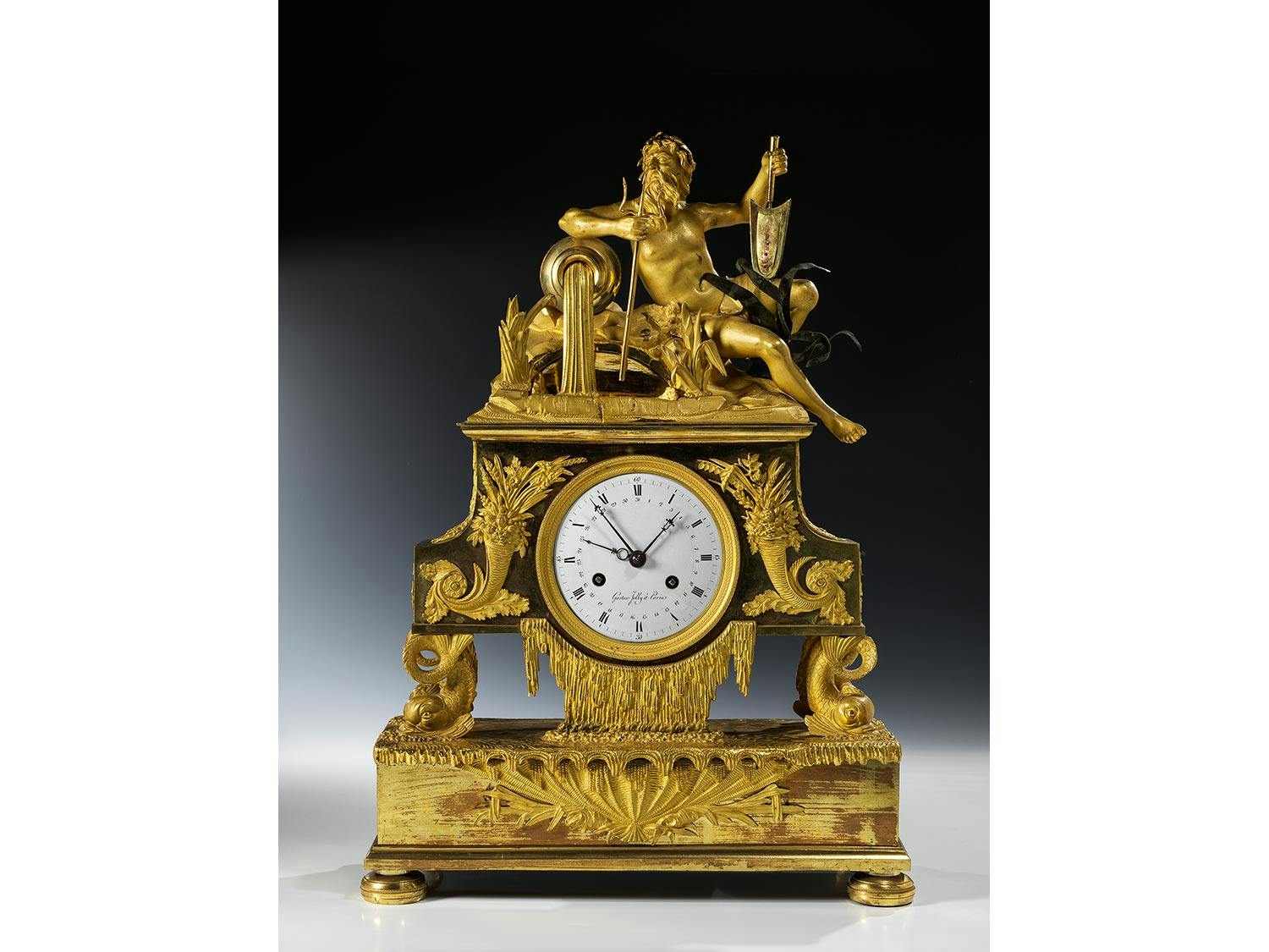 Französische Kaminuhr – Allegorie des Wassers