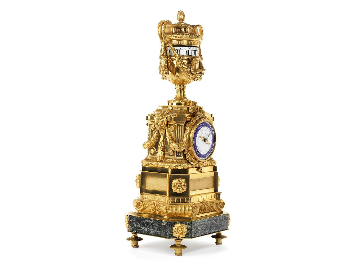 Detailabbildung: Außergewöhnliche große Salonuhr mit Kalender-Komplikation