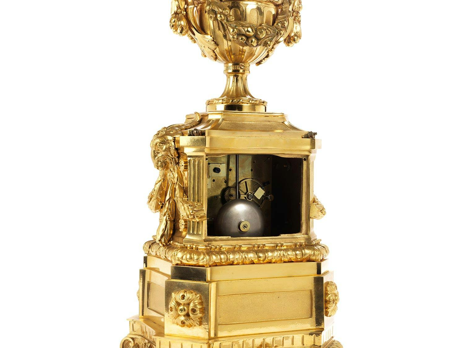 Detailabbildung: Außergewöhnliche große Salonuhr mit Kalender-Komplikation