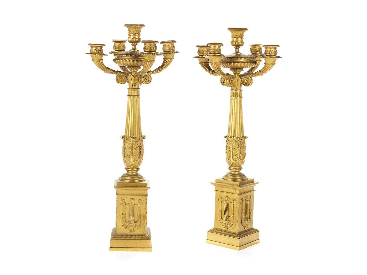 Paar Empire-Kerzenleuchter